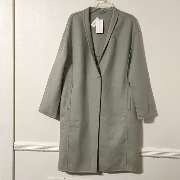 BANANA REPUBLIC RECYCLED WOOL LONG LINE COAT SIZE M - Picture 1 of 7